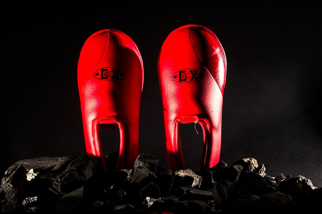 Image - sport karate foot guards strength