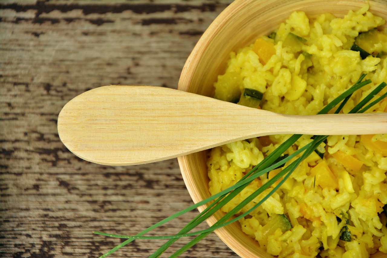 Image - rice dish rice risotto wooden spoon