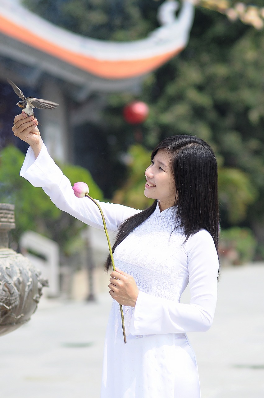 Image - girl white clothing pretty asian