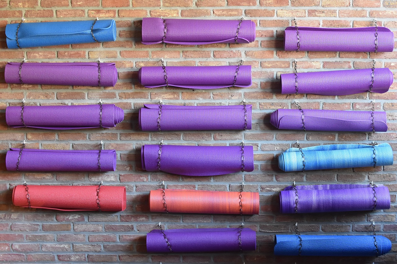 Image - yoga mat mats colors yoga wall