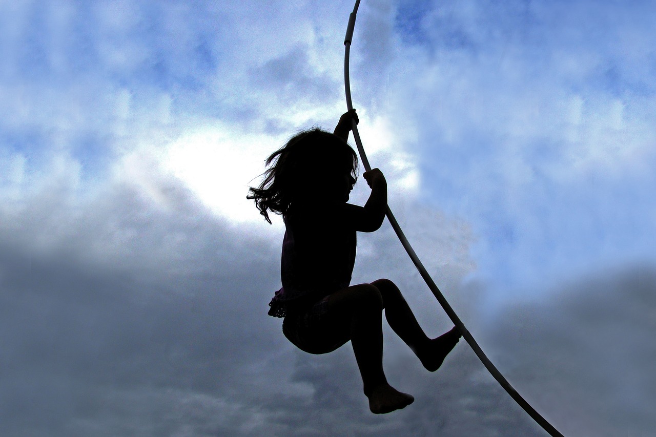 Image - child climbing mowgli trampoline