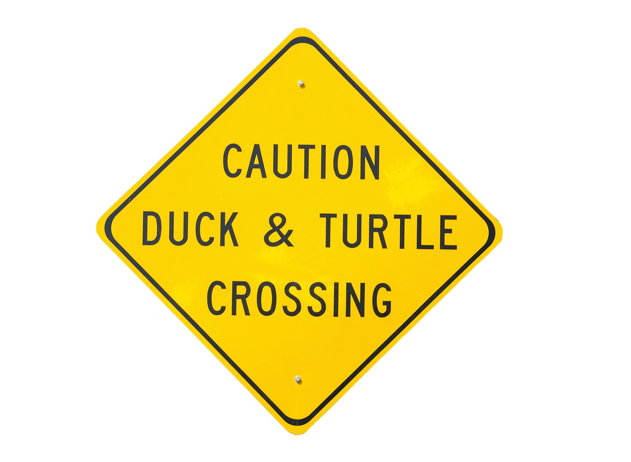 Image - duck and turtle crossing sign