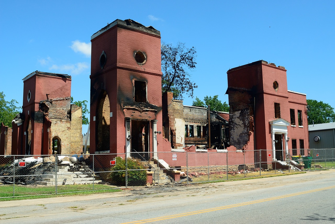 Image - fire damage destruction church