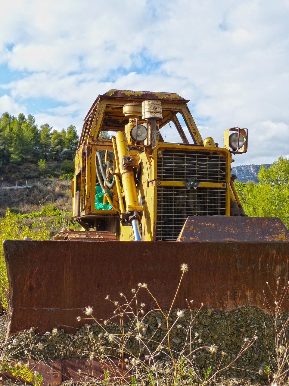 Image - machinery retro backhoe excavator