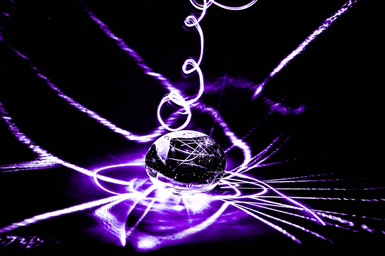Image - long exposure violet laser