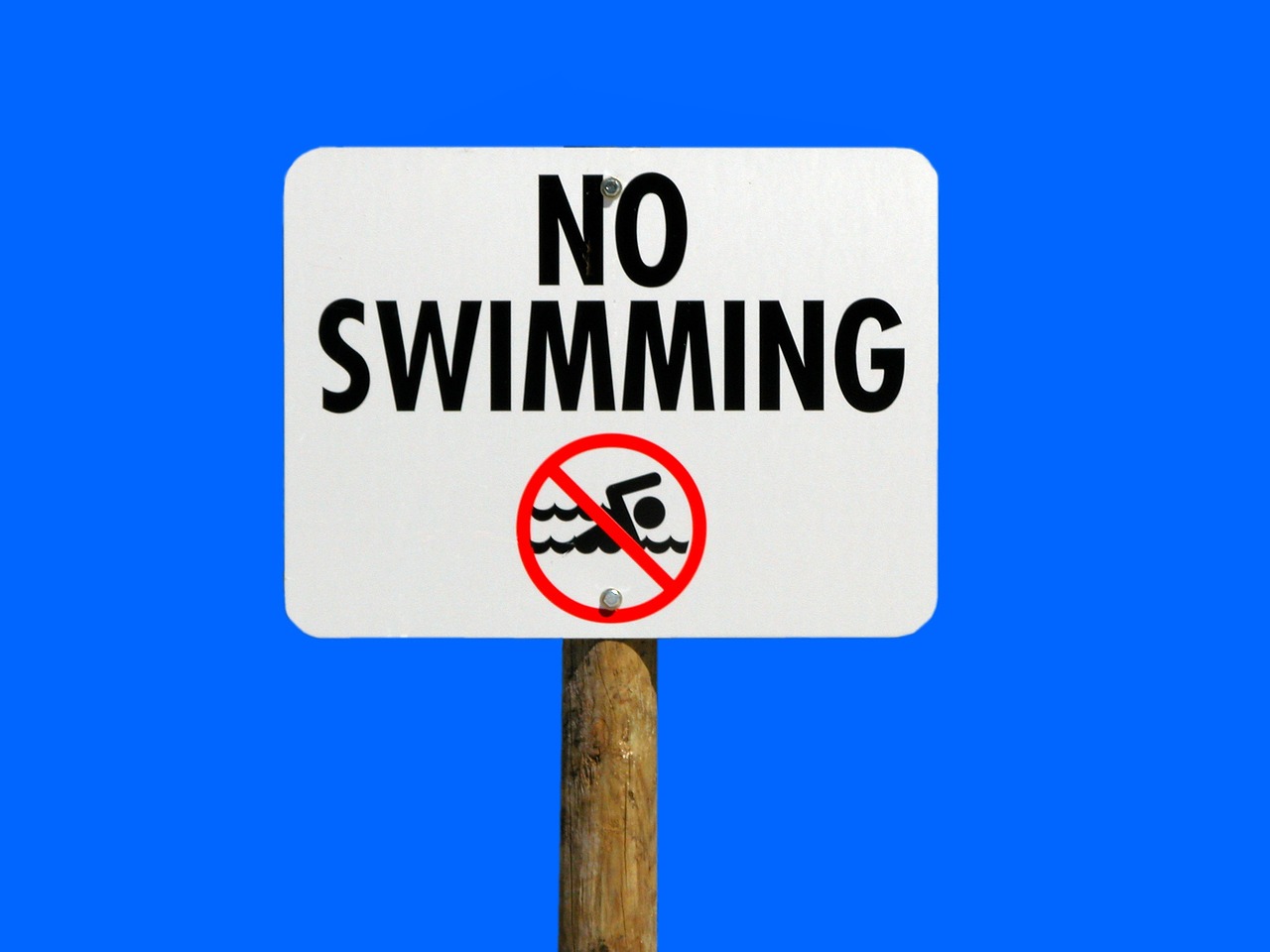 Image - no swimming sign warning danger