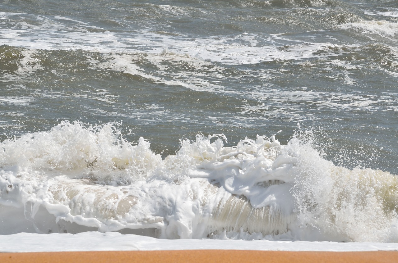 Image - ocean waves foam sea water beach