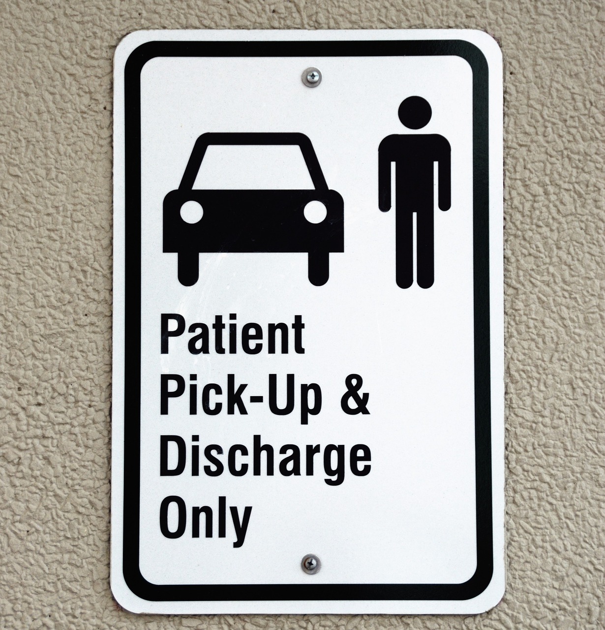 Image - patient pickup sign symbol hospital