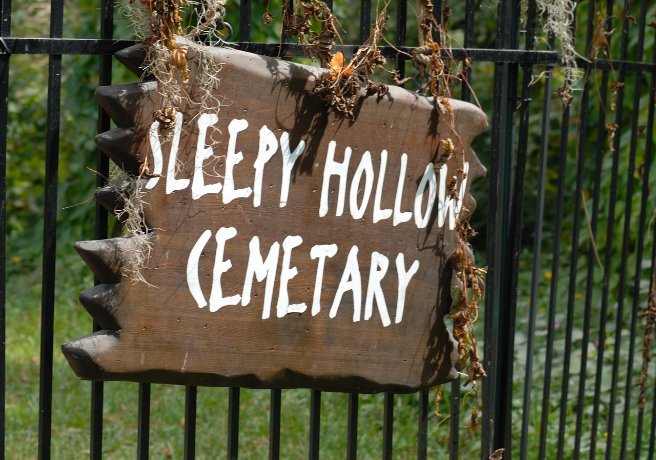 Image - sleepy hollow sign cemetary sign