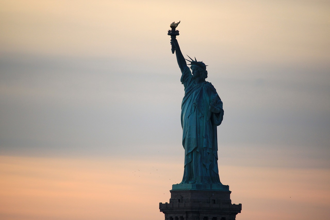 Image - new york statue of liberty sunset