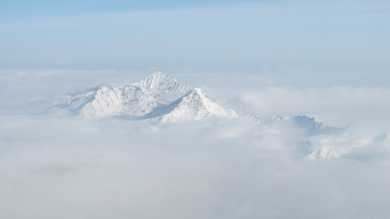 Image - snow mountain aerial