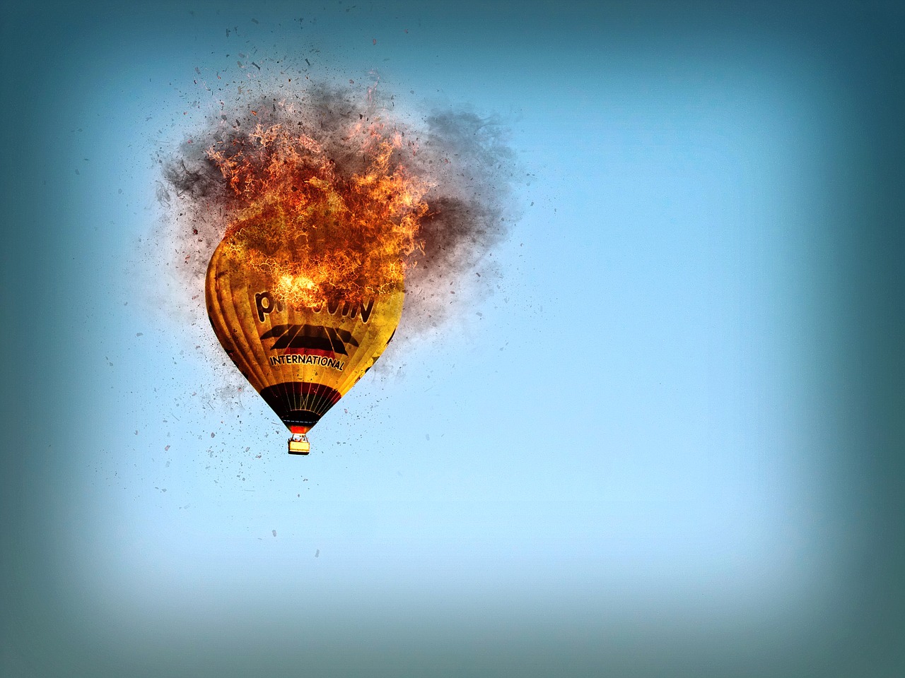 Image - hot air balloon fire