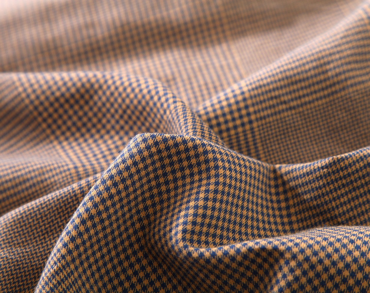 Image - houndstooth fabric brown textiles