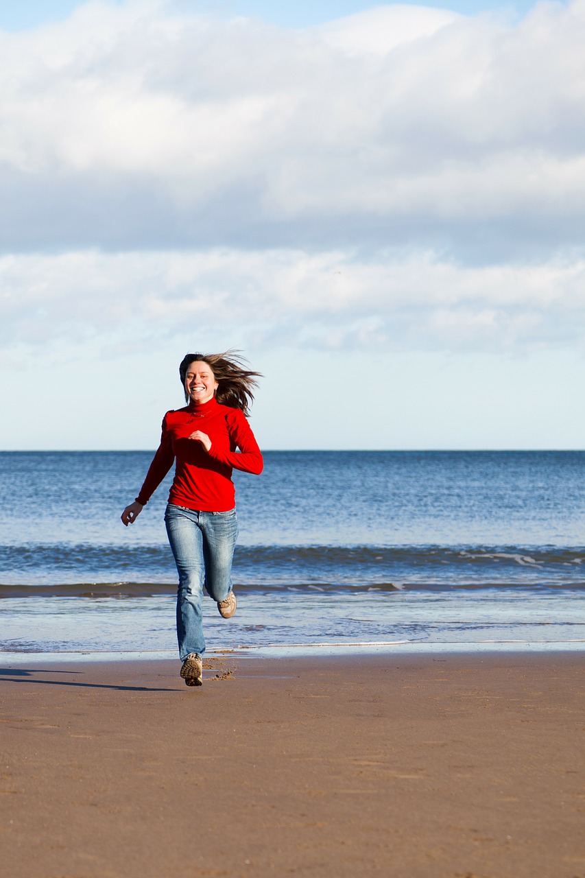 Image - beach female fit fitness fun girl