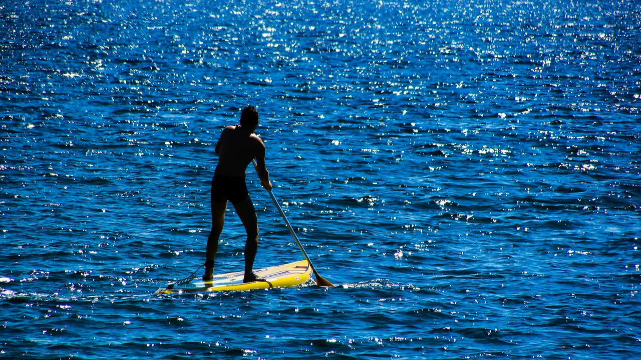 Image - paddling paddleboard board water