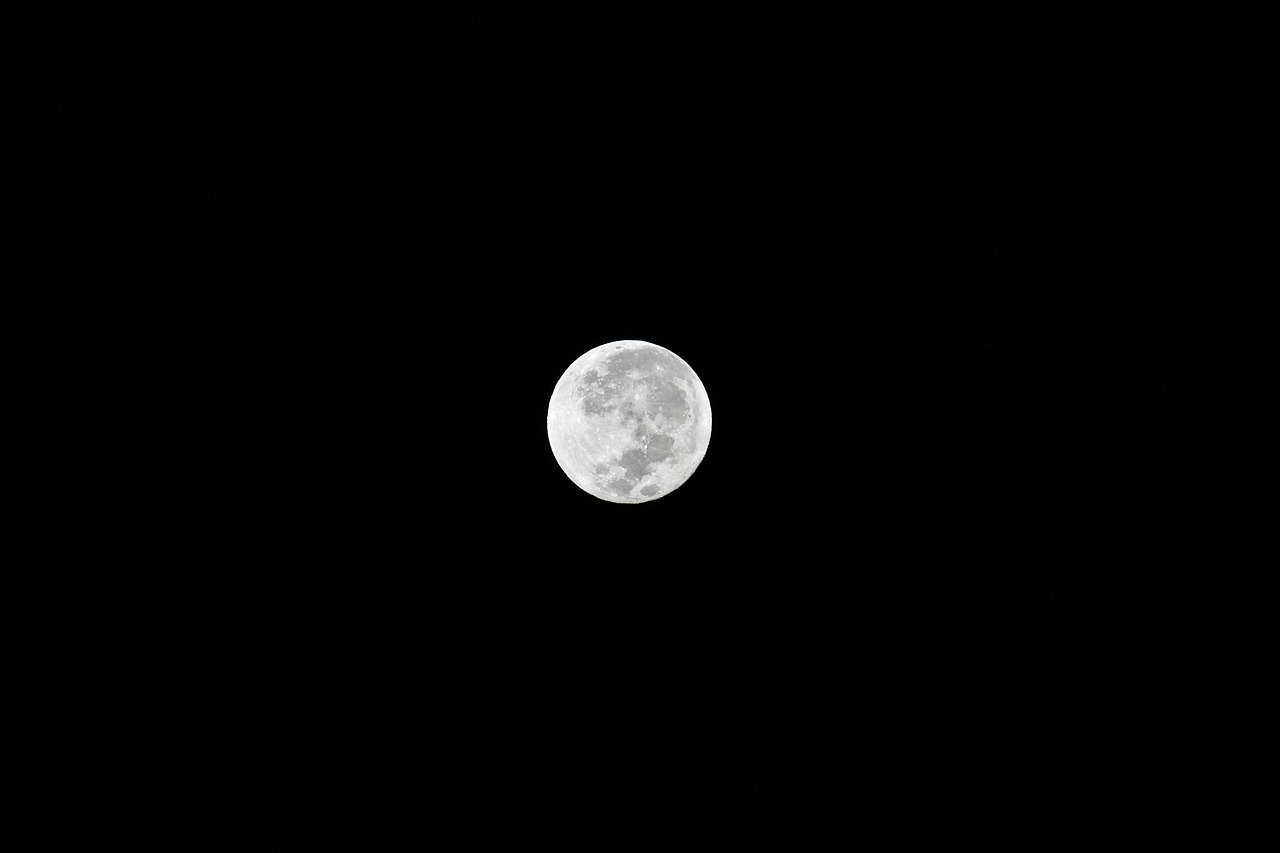 Image - moon full moon space night sky
