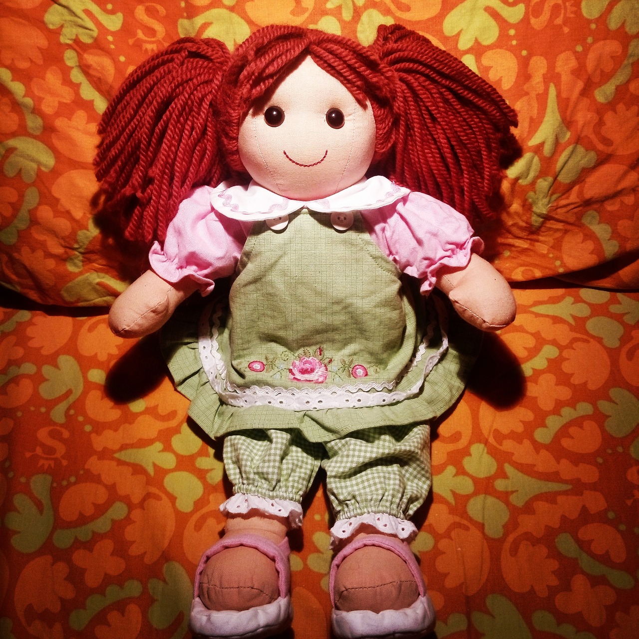 Image - doll smile toy red hair