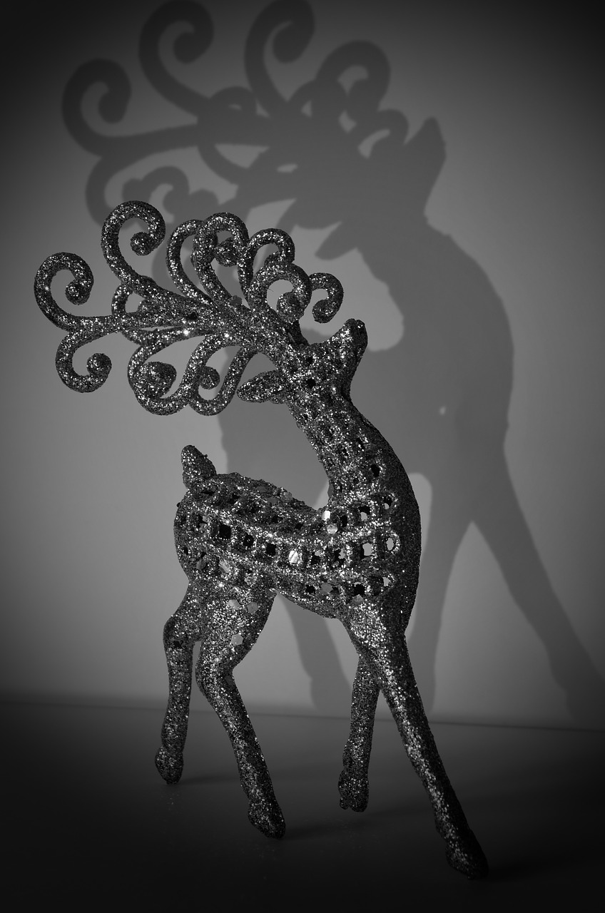 Image - deer shadow antlers standing horns