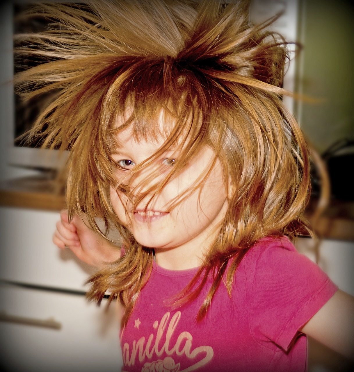 Image - child dance hair wild girl human