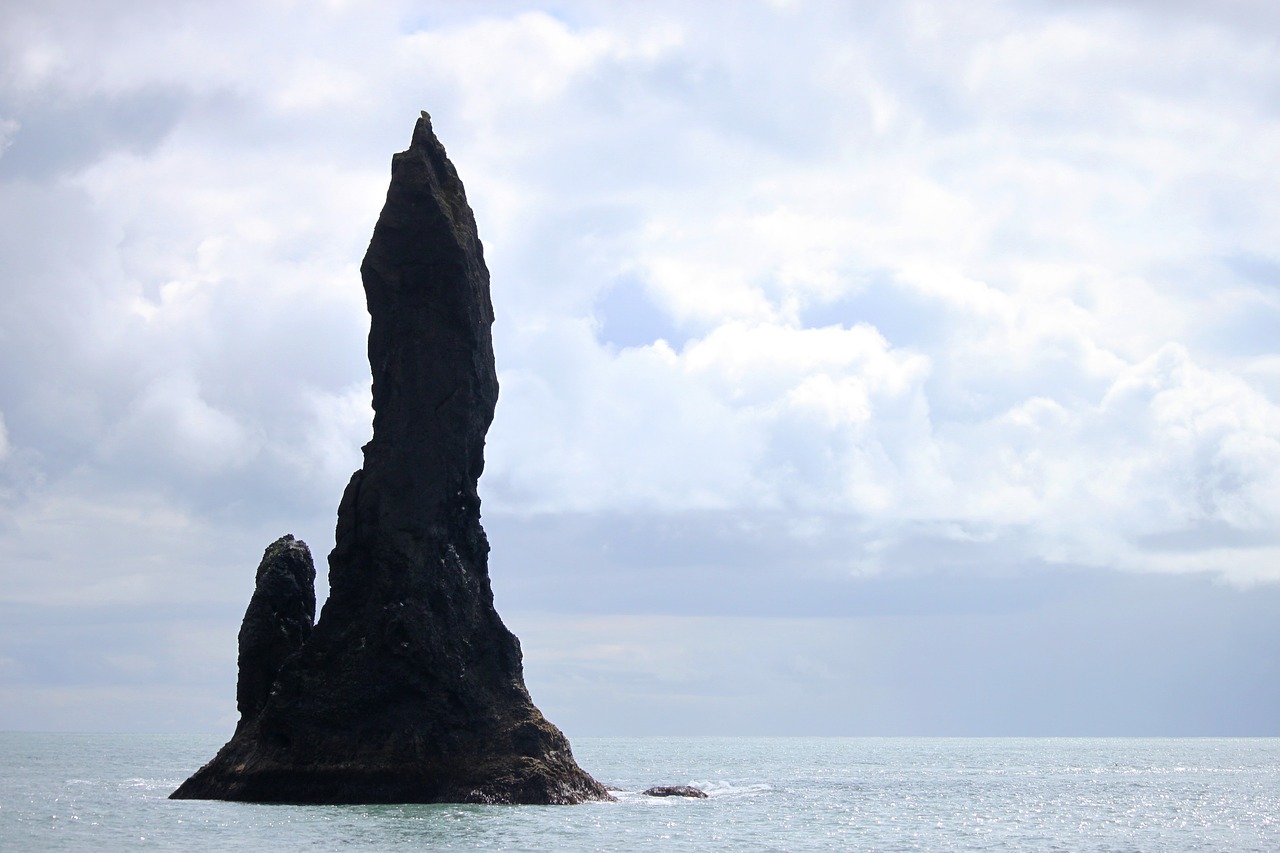 Image - sea stack sea cliff stone iceland