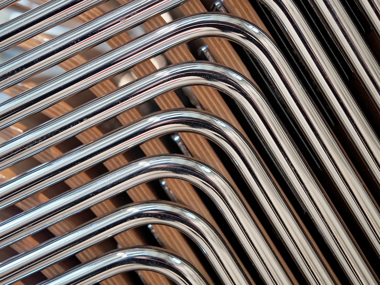 Image - metal tube chair stack stacked