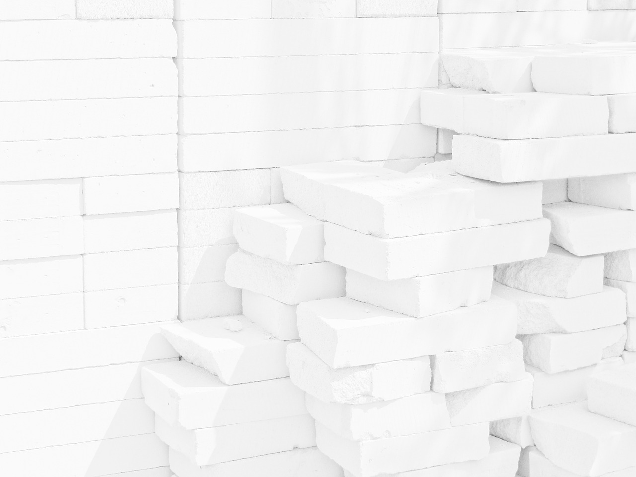 Image - wall white abstract brick