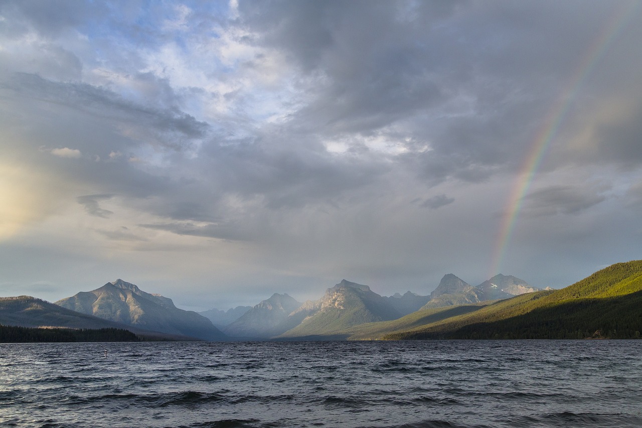 Image - landscape rainbow lake mcdonald