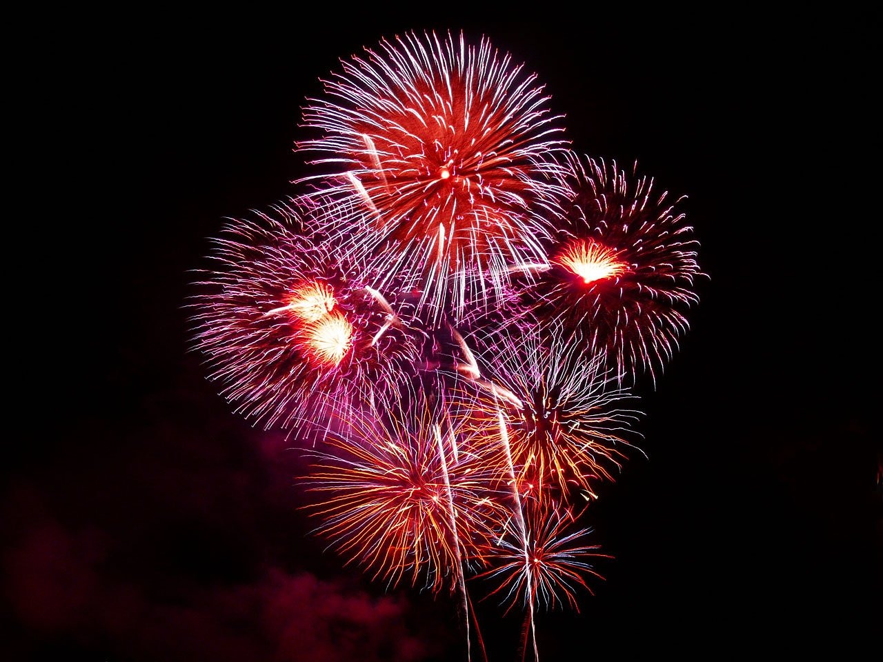 Image - fireworks rockets colors explosion