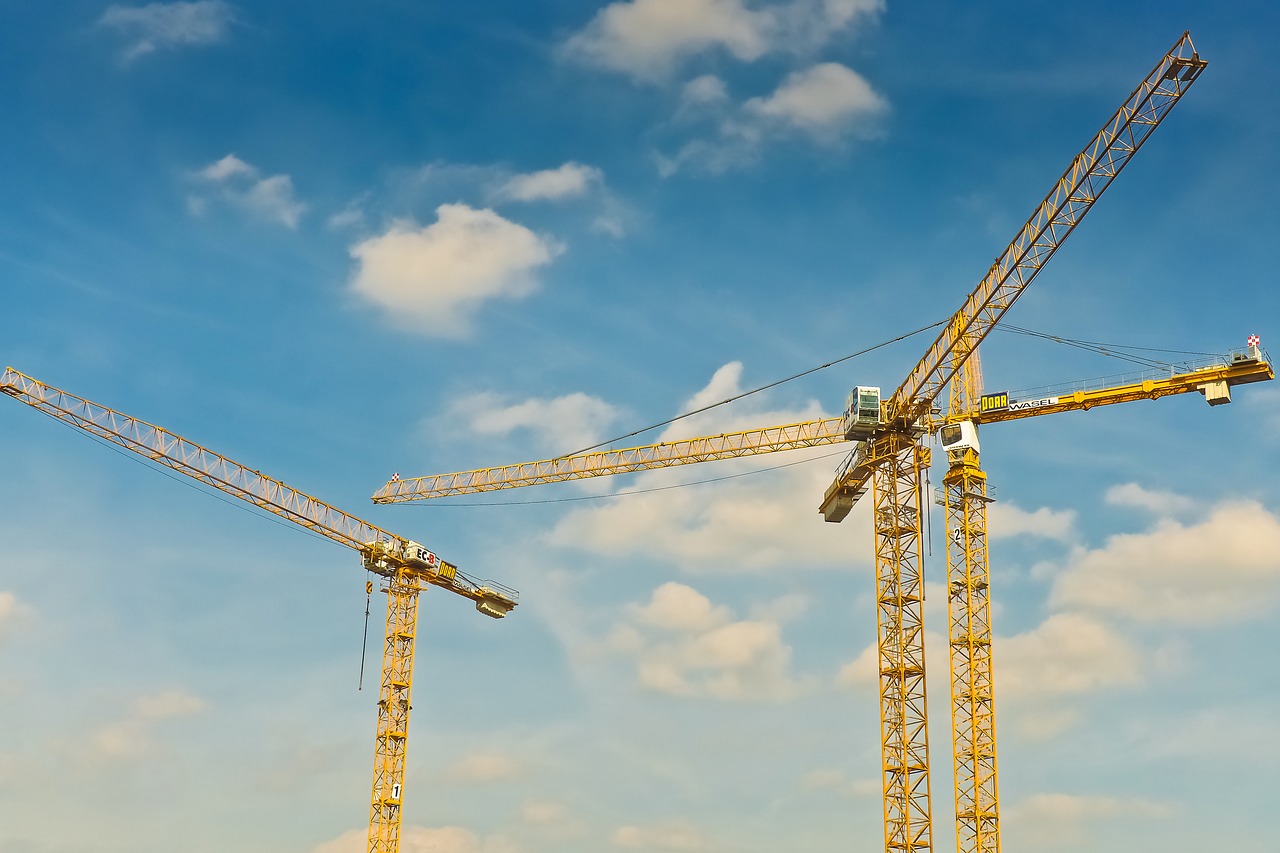 Image - cranes construction build site