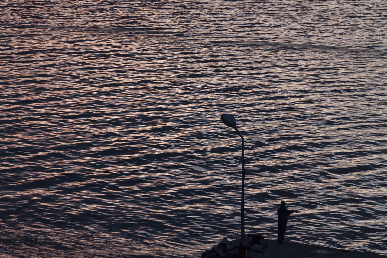 Image - marine man landscape twilight
