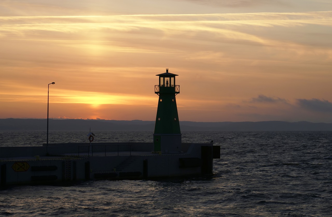 Image - sea lighthouse sea wall navigation