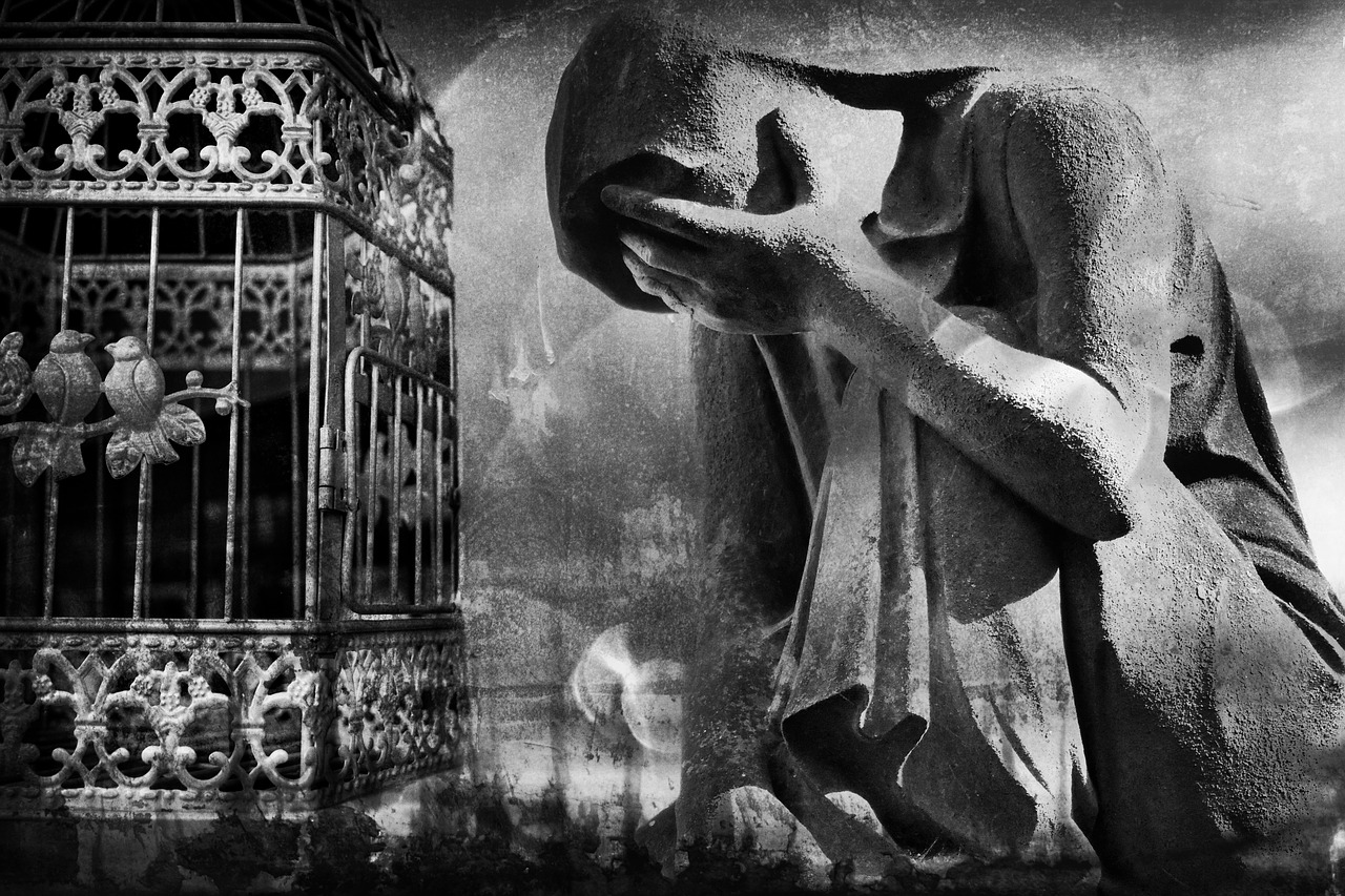 Image - surreal black white grief fantasy