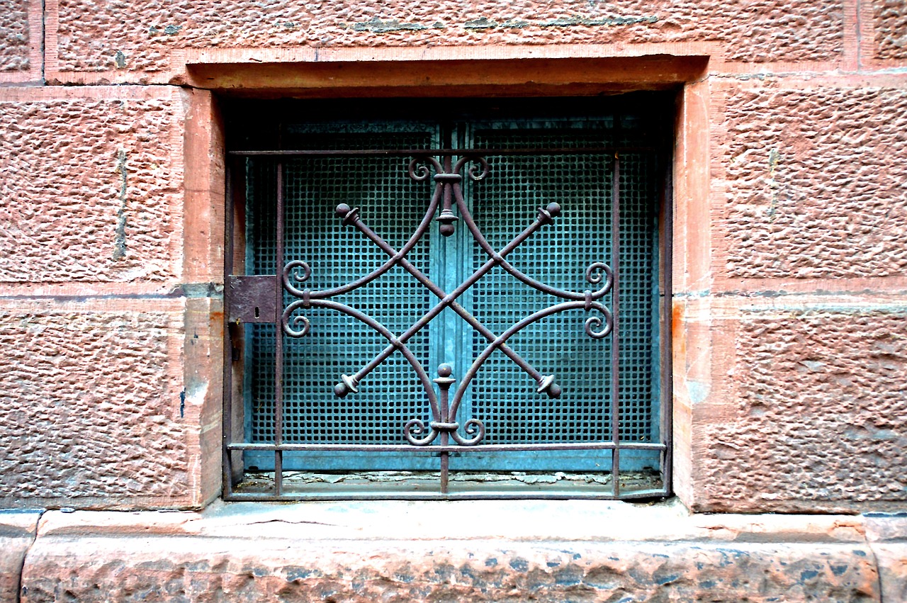 Image - closed locked basement grid cross