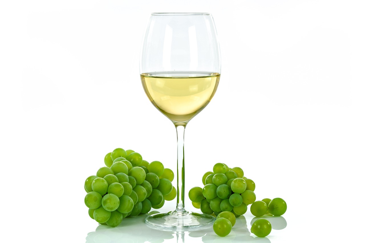 Image - white wine cup glass an isolated