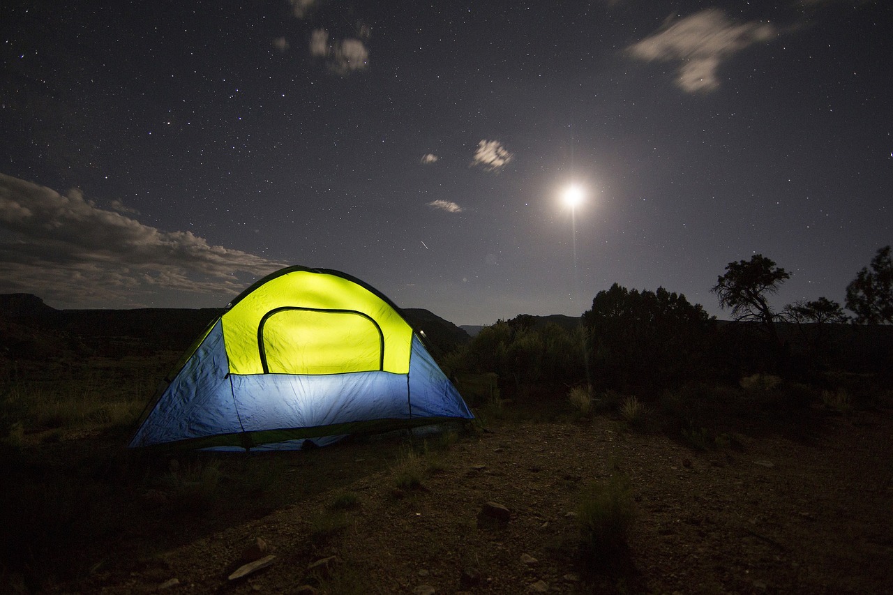 Image - camping tent recreation night