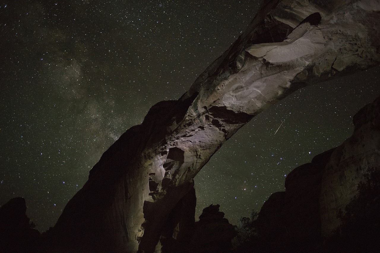 Image - sandstone arch milky way night