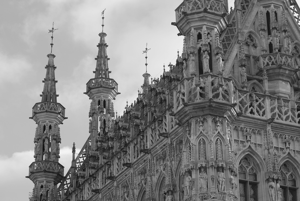 Image - town hall leuven gothic architecture