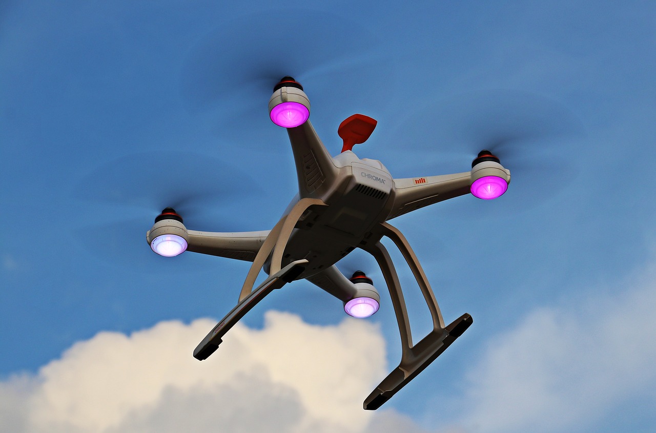 Image - drone uav sky clouds quadrocopter