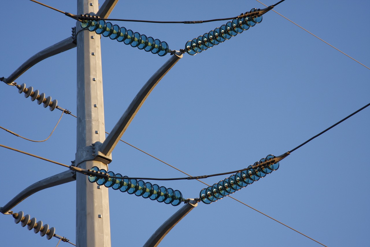 Image - power lines glass blue energy