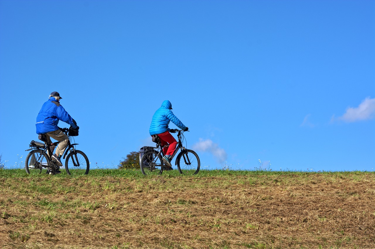 Image - cyclists nature cycling clothing