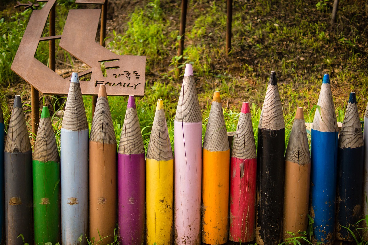 Image - pencil wall colorful design