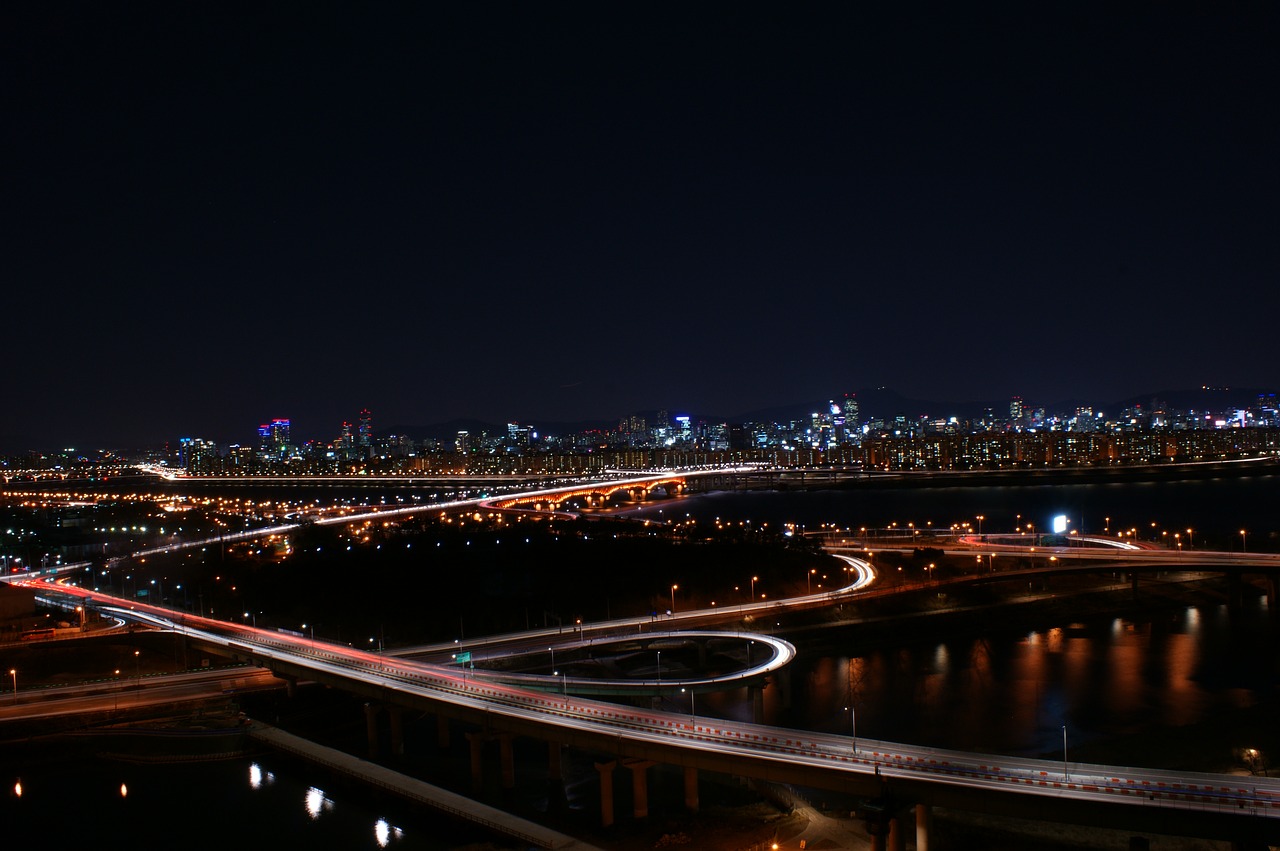 Image - the night sky road night view