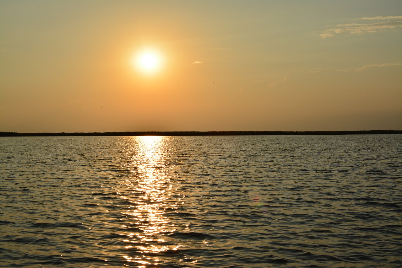 Image - sunset water sun delta