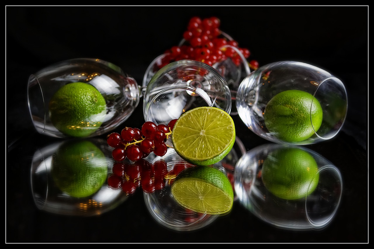 Image - fruit lemon grapes