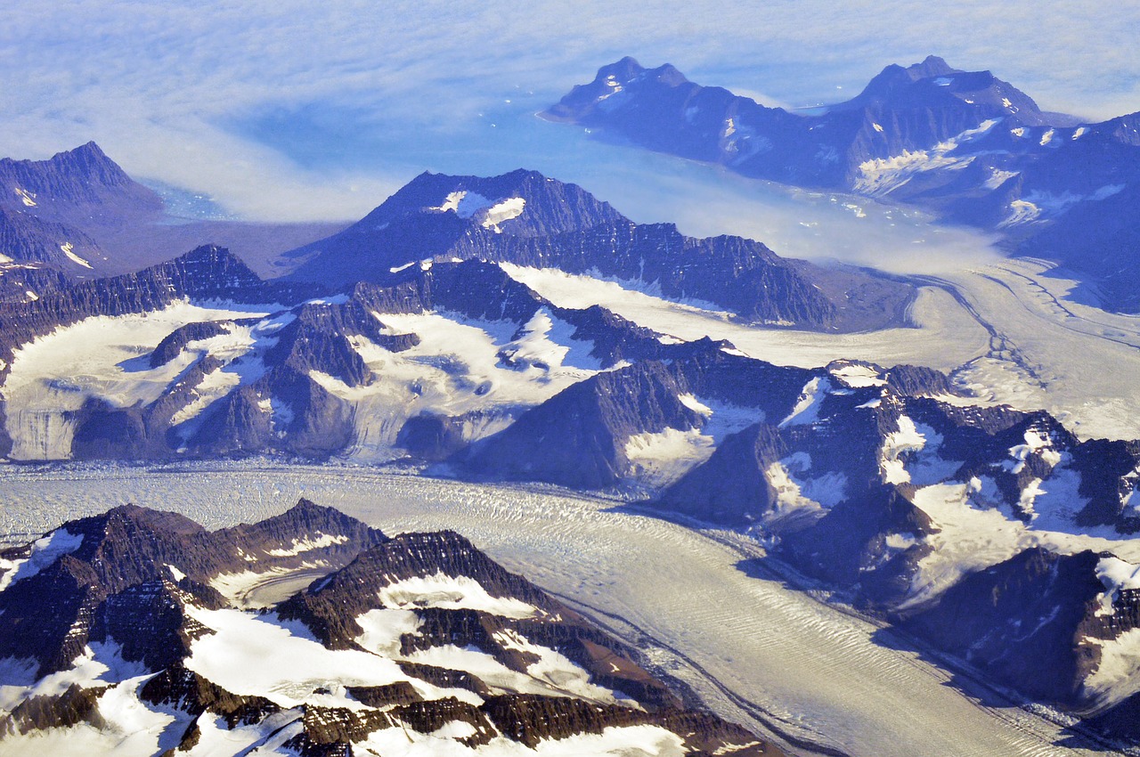 Image - greenland aerial snow mountains