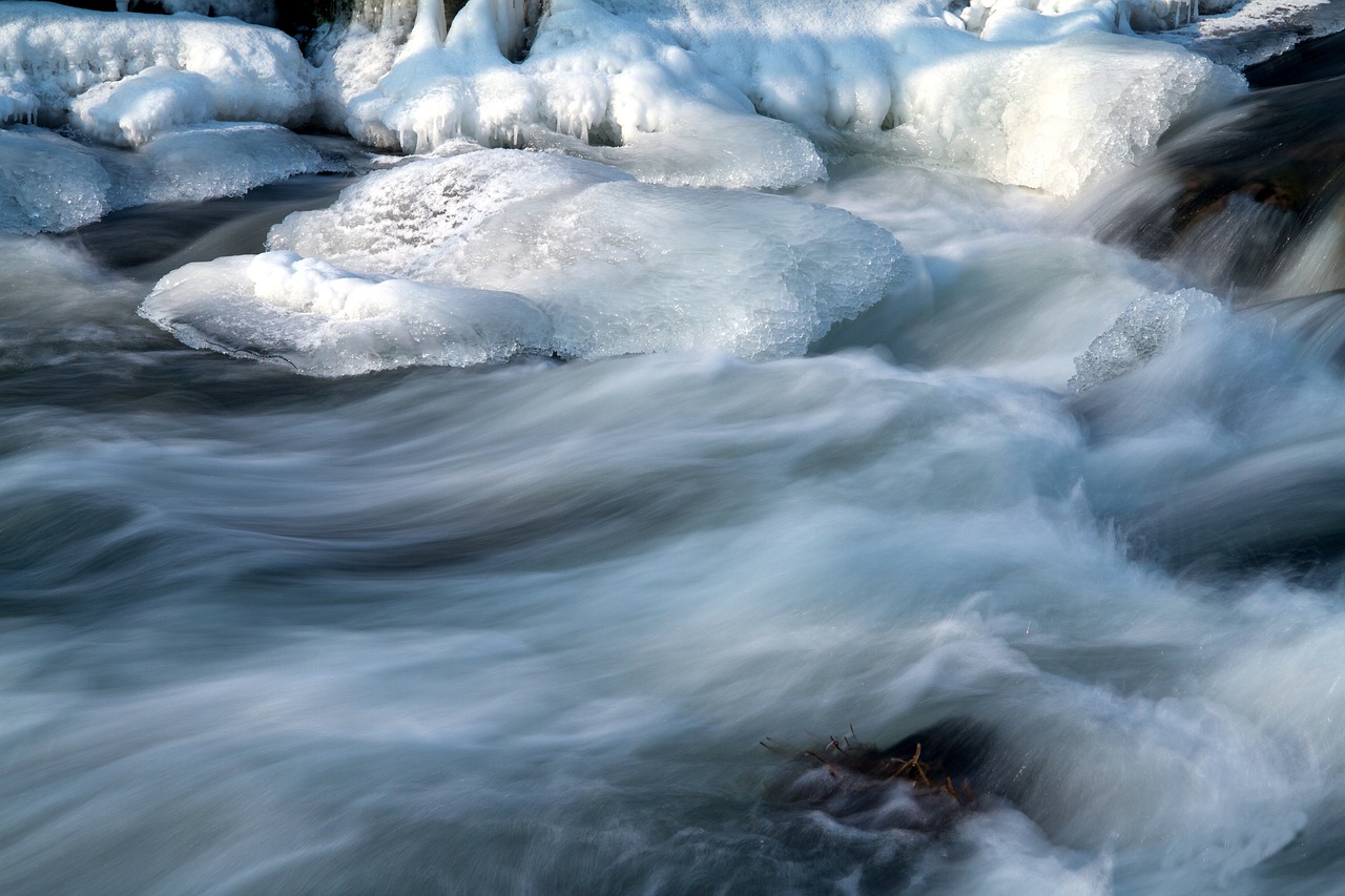 Image - ice on the saale frozen river winter