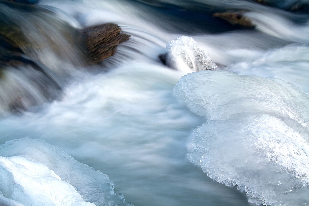 Image - ice on the saale frozen river winter