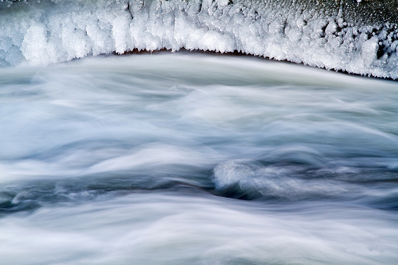 Image - ice on the saale frozen river winter