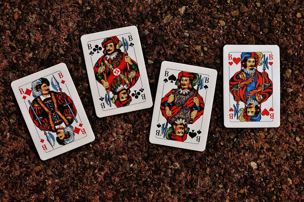 Image - playing cards jack four card game