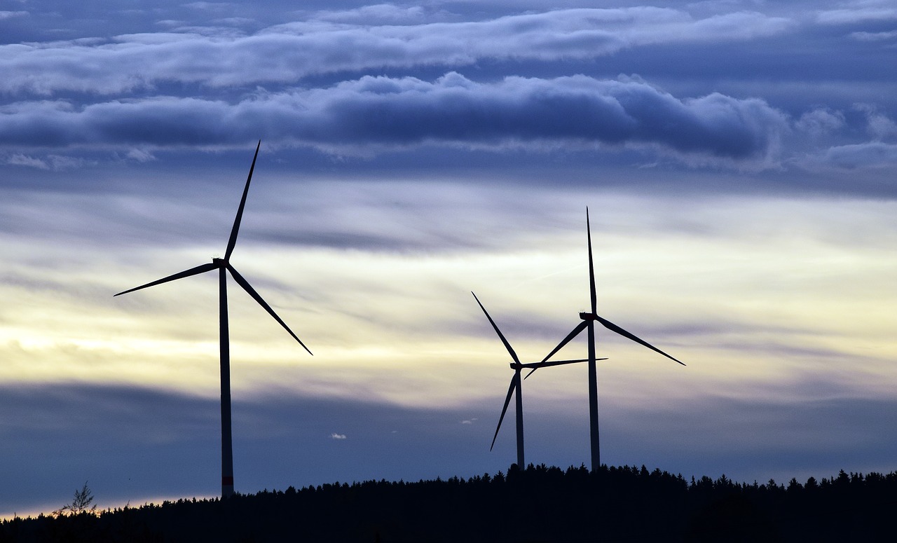 Image - windräder clouds sky wind energy